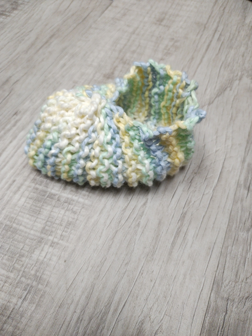 Hand-Knit Baby Booties - Picture 2 of 4